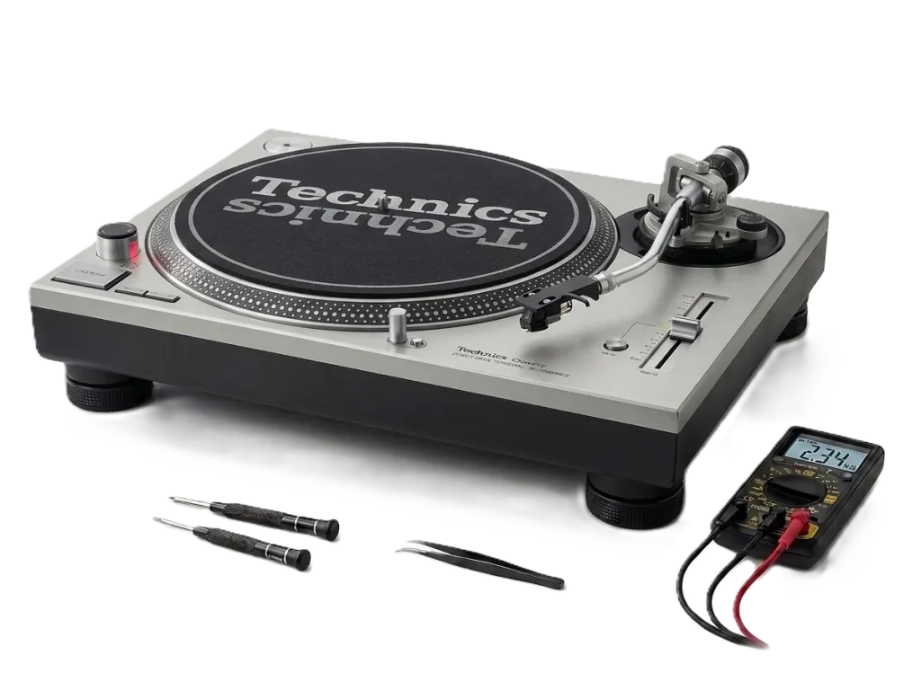 Technics SL-1200 preparado para diagnóstico y reparación en 1200 Lab